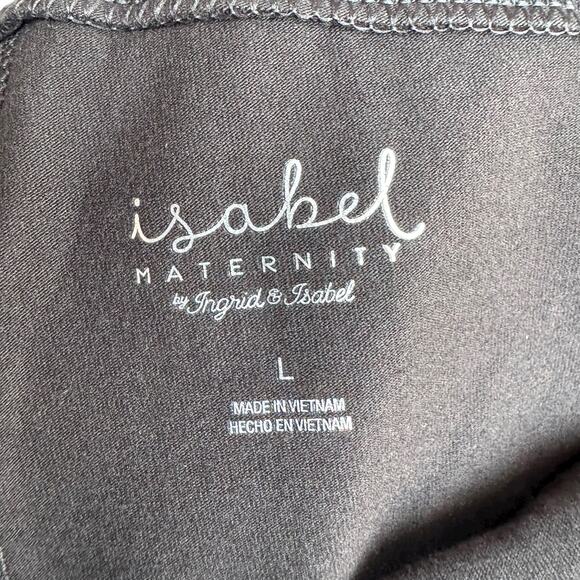 NWT Isabel Maternity L Black Capri Leggings - Picture 3 of 4